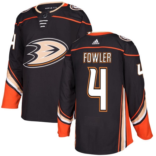 Adidas Men Anaheim Ducks #4 Cam Fowler Black Home Authentic Stitched NHL Jersey